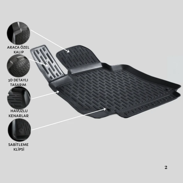 3D PASPAS SİYAH MERCEDES E SERİSİ W212 2011+ - 2
