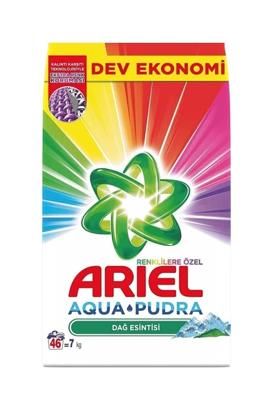 Ariel 7 kg Hızlı Çözünme Dağ Esintisi Renkliler İçin Toz Deterjan x 2 Adet - 2