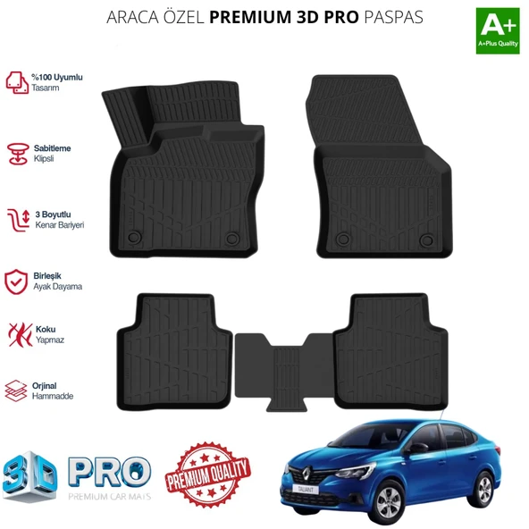 TALİANT ARACA ÖZEL 3D PASPAS 2021 2022 2023 2024 2025 ürün görseli 1
