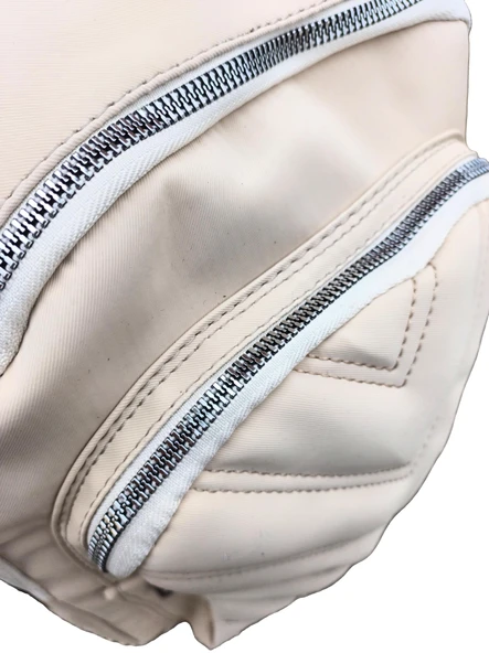 Su Geçirmez Sırt Çantası Krem - Resim 2