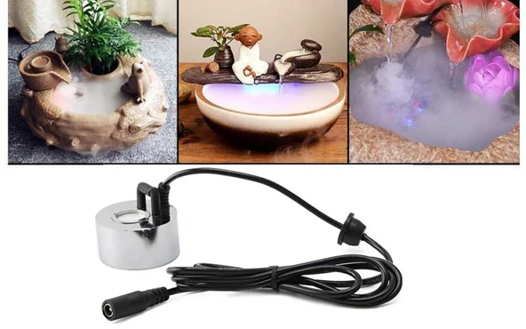 Nem Nozülü Soğuk Buhar Üretici  24V 1A Sis Duman Jeneratörü Atomizer Kuluçka Makinesi Bitki Kafe Dekoratif Şömine Piezoelektrik Disk - 7