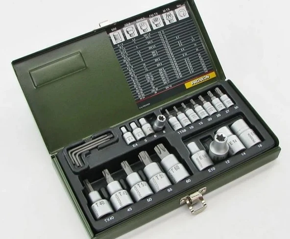 Proxxon 23102 Torx Somun Lokma Anahtarı Özel Set 24 Parça Set - 4