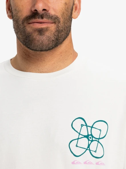 Quiksilver HW Ouitside Inside SS Erkek Kısa Kollu Tişört EQYZT08032 Beyaz - Resim 3