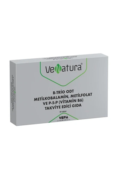 Venatura B-Trio ODT Metilkobalamin Metil Folat ve Vitamin B6 30 Tablet