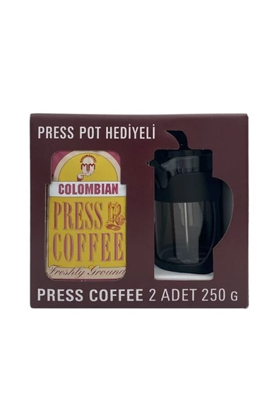 Mehmet Efendi 2*250gr Colombian Filtre Kahve French Press Hediyeli