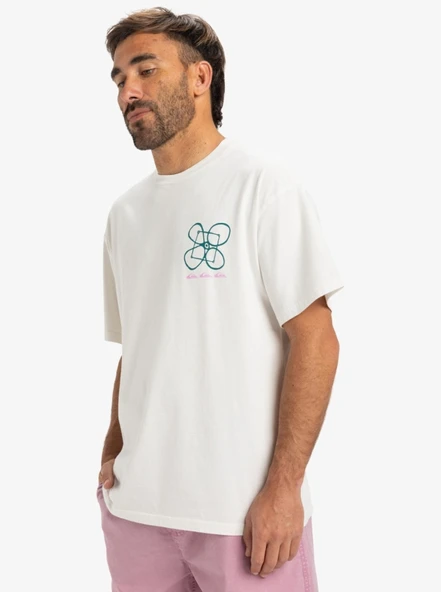 Quiksilver HW Ouitside Inside SS Erkek Kısa Kollu Tişört EQYZT08032 Beyaz - Resim 2