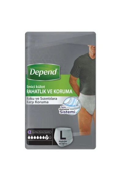 Depend Külot Erkek Hasta Bezi Large 30 Adet Büyük Boy
