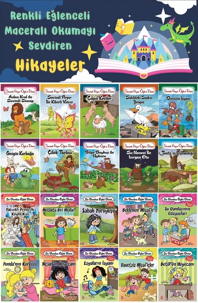 1.Sınıf Renkli Eğlenceli Maceralı Okumayı Sevdiren Hikayeler (20 Kitap) ürün görseli 1