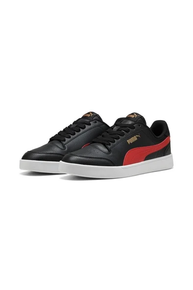 Puma Shuffle 309668 39 Erkek Sneaker Ayakakabı Siyah Kırmızı 40-45