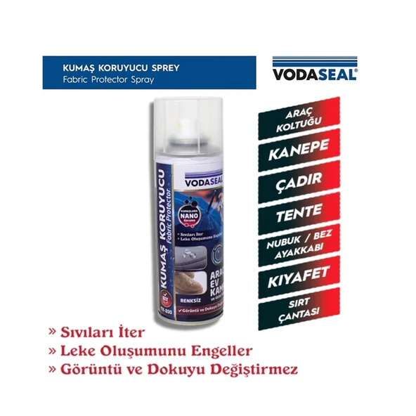 Vodeaseal Kumaş Koruyucu Su Kaydırma Özellikli Sprey 200 ml - 2