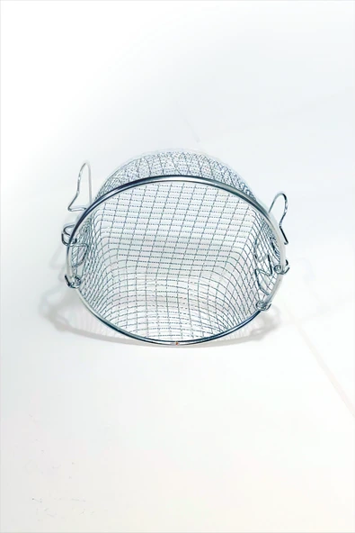 Tencere İçi Hareketli Kollu Paslanmaz Çelik Patates Tavuk Pane Cips Mafiş Köfte Kızartma Teli Sepeti - 3