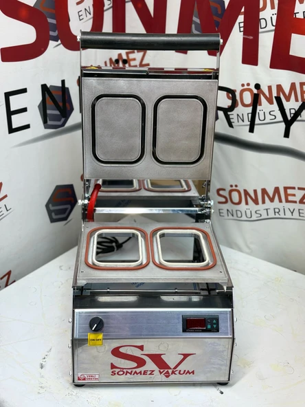 Sönmez Vakum Ft54 Çiftli Tabak Kapatma Makinesi Tabak Yapıştırma Makinesi - 2