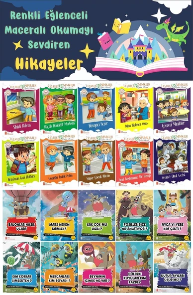 3.Sınıf Renkli Eğlenceli Maceralı Okumayı Sevdiren Hikayeler (20 Kitap) ürün görseli 1