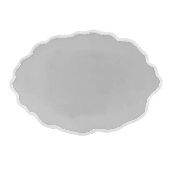 Epoksi Silikon Kalıp YERLİ Nişan ve Söz Tepsi Kalıbı Oval Düzensiz Dalgalı 23X36 CM ürün görseli