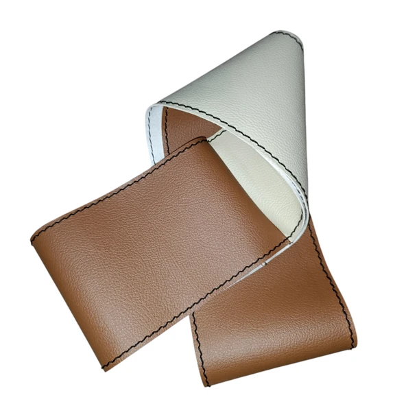 DİKİŞLİ DİREKSİYON KILIFI KREM DERİ TABA DERİ SİYAH DİKİŞLİ MERCEDES YENİ TIR KAMYON İÇİN - Resim 2