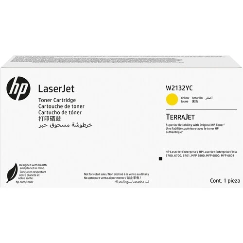 HP W2132YC 213Y YELLOW CONTRACT LASERJET TONER CARTRIDGE