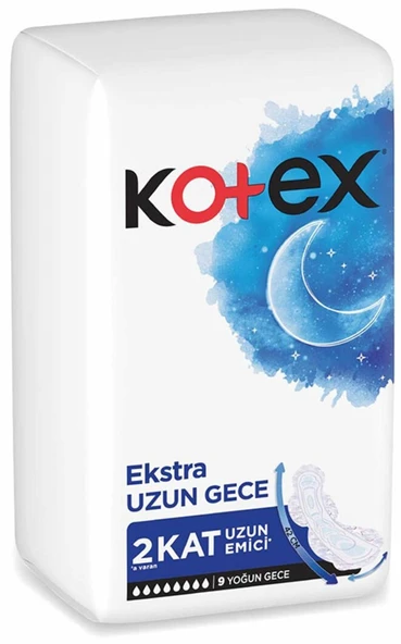 Kotex Hijyenik Ped Ekstra Uzun Gece 9 Adet