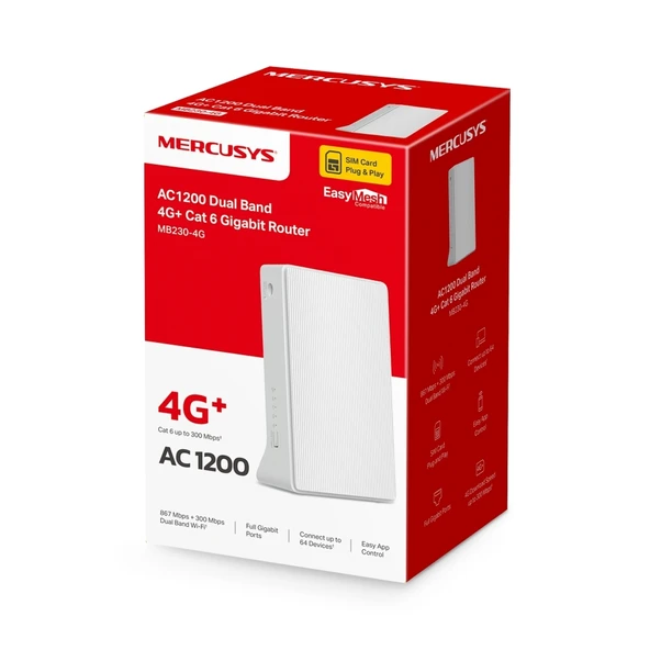 TP-LINK MERCUSYS MB230-4G AC1200 Wi-Fi 4G+ LTE ROUTER