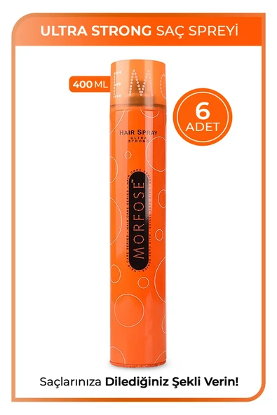 Morfose Ultra Strong Saç Spreyi 400 ml 6 Adet - Güçlü Tutuş
