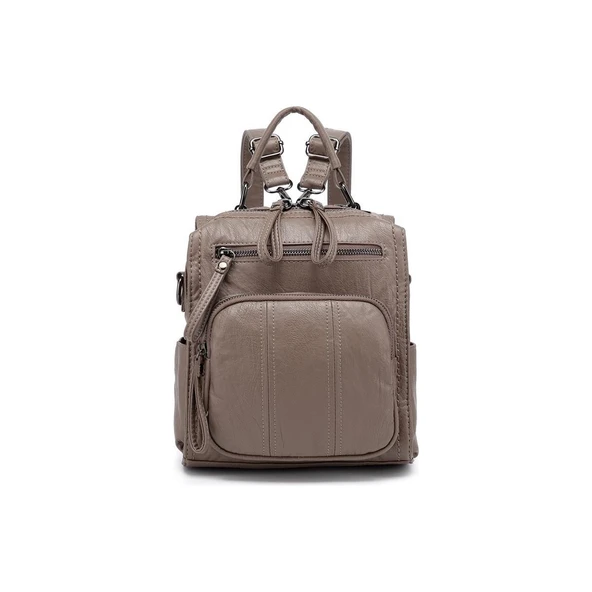 Yıkama Deri Sırt Askılı Kadın Çantası 21K Barcelona 1915 ürün görseli