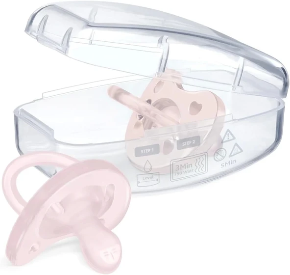 Chicco PhysioForma Soft 2'li Silikon Emzik 2-6 Ay Kız - Resim 6