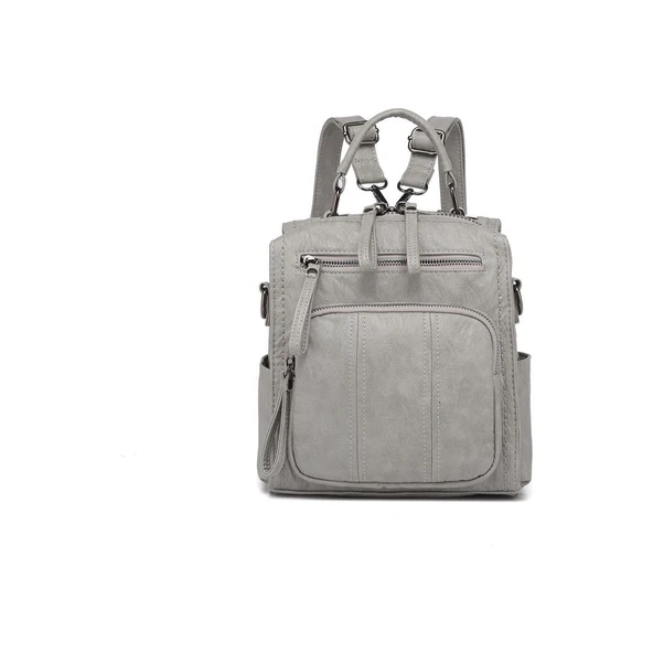 Yıkama Deri Sırt Askılı Kadın Çantası 21K Barcelona 1915