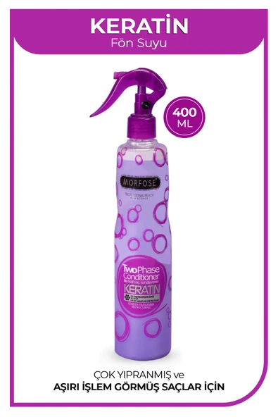 Morfose Çift Fazlı Keratinli Fön Suyu 400 ml