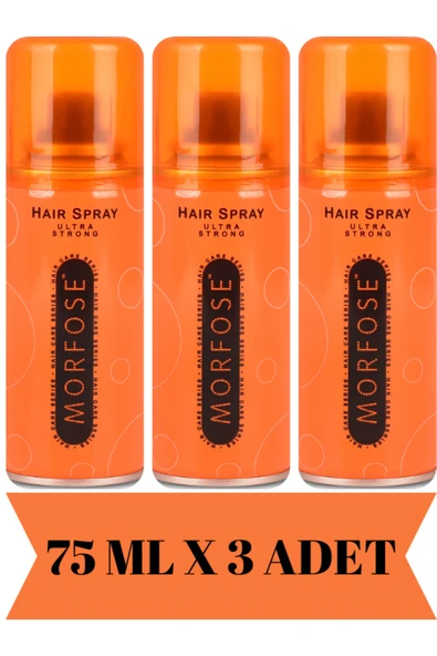 Morfose Seyahat Boy Ultra Strong Saç Spreyi 75 Ml x 3 Adet