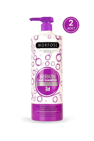 Morfose Keratin Içeren Saç Şampuanı 1000 ml 2 Adet