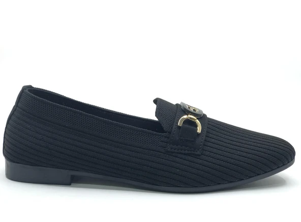 Marry Pace 883160 Toka Detaylı Triko Kadın Babet Ayakkabı - Resim 4