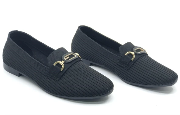 Marry Pace 883160 Toka Detaylı Triko Kadın Babet Ayakkabı - Resim 2