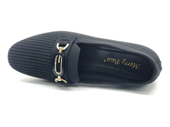 Marry Pace 883160 Toka Detaylı Triko Kadın Babet Ayakkabı - Resim 6