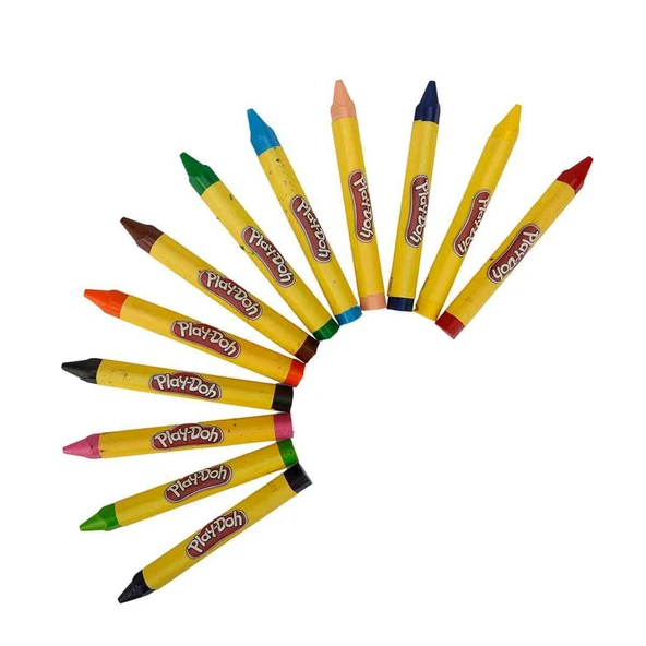 Play-Doh Üçgen Crayon (Mum) Boya 12 Renk PLAY-CR008 - 2