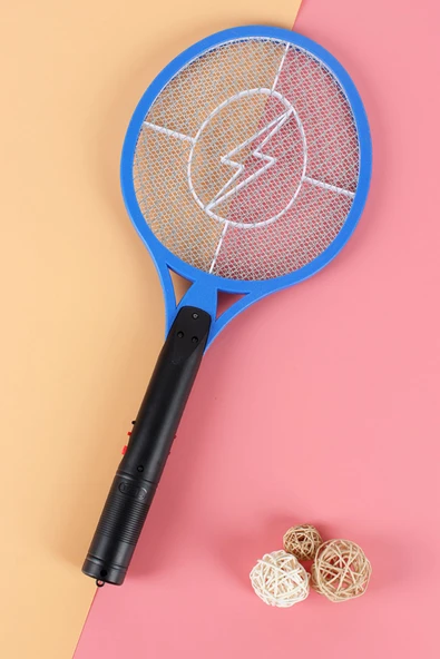 Sinek Öldürücü Raket Pilli Sivrisinek Haşere Öldürücü Elektrikli Etkili Sinek Raket - 7