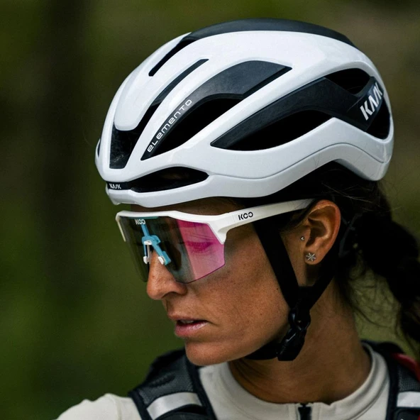 Kask Elemento Yol Bisikleti Kaskı Beyaz Small - 4