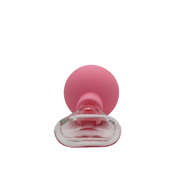 Silikon Vakumlu Cam Yüz Masaj Kupası 5’li Set Pembe Renk - Resim 5