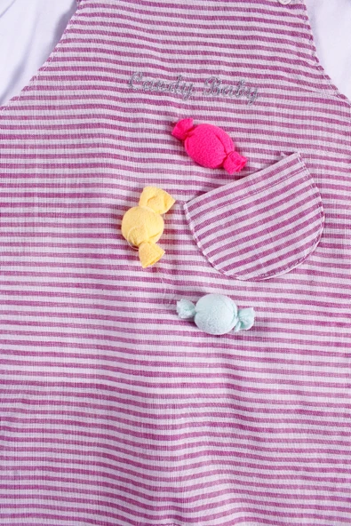 Candy Figürlü Badili Kız Bebek Tulumu - 4