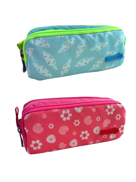 Kalemlig Kl24-3001 Flower Double Çift Bölmeli Kalem Çantası