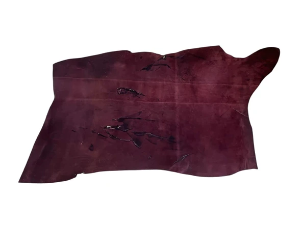 Bordo Efekt Parça Crazy Deri 1-1,2 mm Arası 44 Desi - Resim 4