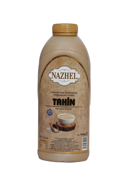 NAZHEL %100 Doğal Tahin 1 Kg (Net 960 Gr) Yerli Susamdan Üretilmiştir.