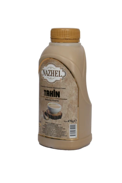 NAZHEL %100 Doğal Tahin 500 gr. (Net 470 Gr) Yerli Susamdan Üretilmiştir. - 2