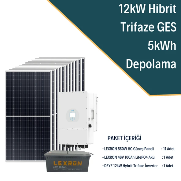 12KW TRİFAZE HİBRİT SİSTEM 1 - 2