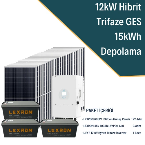 12KW TRİFAZE HİBRİT SİSTEM 3 - 7