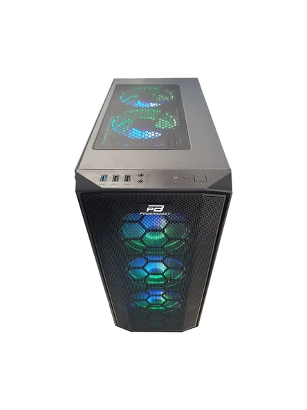 PowerBoost X58RGB 650w 80+ USB 3.0 Mesh 6xRGB Fanlı Gaming Kasa - 3