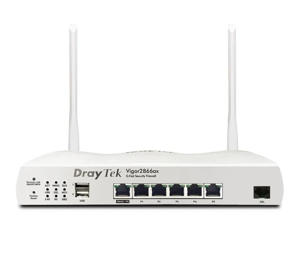 Draytek Vigor 2866ax VDSL2ADSL2 Dual-WAN Firewall ürün görseli 1