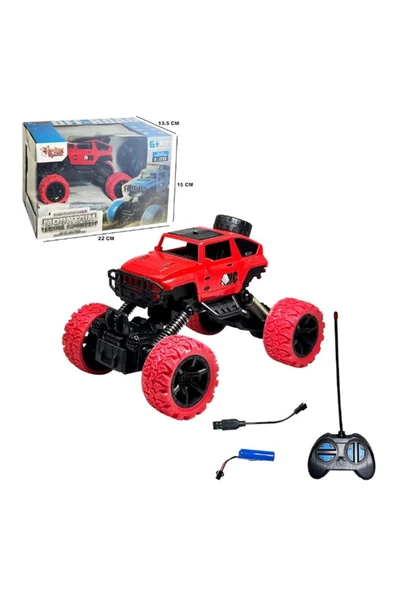 Uzaktan Kumandalı Full Fonksiyon Şarjlı Büyük Teker Off Road Jeep - 4