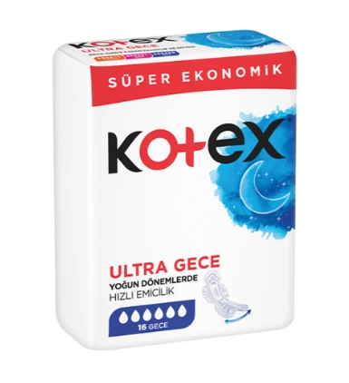 KOTEX ULTRA QUADRO GECE 16 LI
