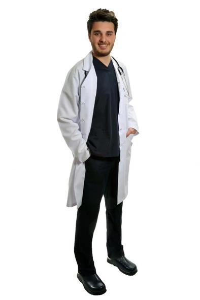 Erkek Doktor Klasik Yaka Vizit Önlüğü 	XXS – 36 BEDEN