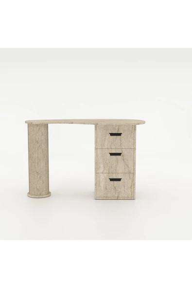 klubeconcept Modern Travertan Çalışma Masası  Ofis ve Ev İçin Zarif - 6