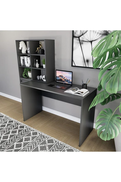 CONCEPTLİNE Çalışma Masası Kitaplık Bilgisayar Masası Çok Amaçlı Kolay Kurulum - 4